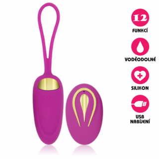 Bezdrátové vibrační vajíčko USB Erotic Egg růžové