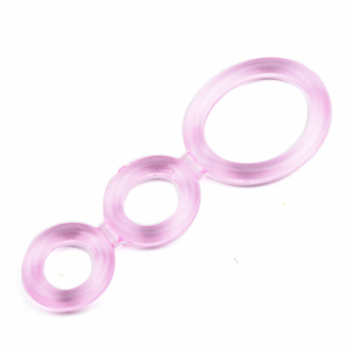 Erekční kroužek Triple Cock Rings růžový
