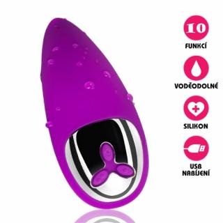 Klitorální vibrátor USB Love Tongue fialový