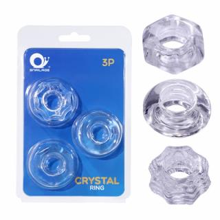 Sada erekčních kroužků Crystal Cock Ring