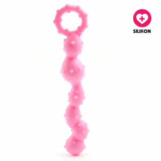 Silikonové anální kuličky Spine růžové