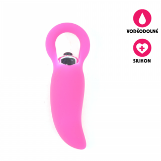 Silikonový mini vibrátor Tongue Dancer růžový
