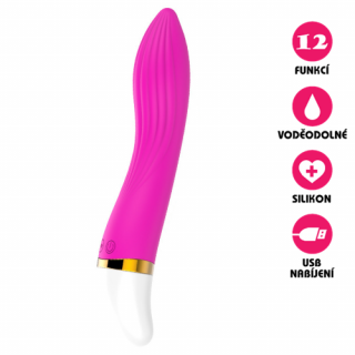 Silikonový vibrátor USB Erotic Vibe růžový