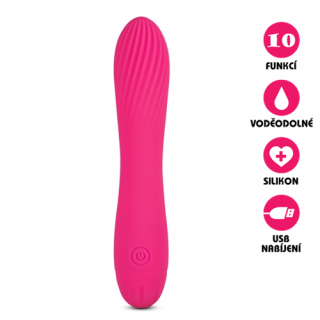 Silikonový vibrátor USB Massage Viber růžový