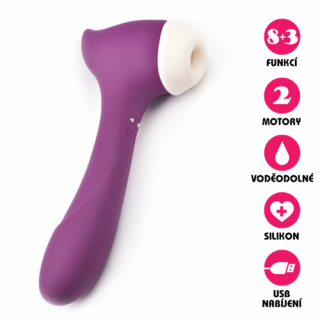 Vakuový vibrátor Clitoral Suction Stimulator fialový