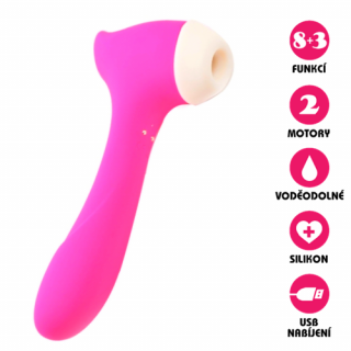 Vakuový vibrátor Clitoral Suction Stimulator růžový