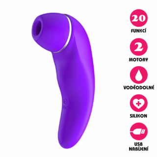 Vakuový vibrátor Clitoral Suction Vibe fialový