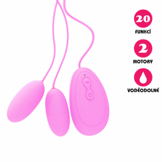 Vibrační vajíčko Duo Fashionable Egg růžové