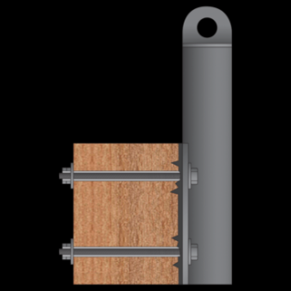 Kotvicí bod určený pro boční kotvení do dřevěného vazníku (Kotvicí bod určený pro boční kotvení do dřevěného vazníku)