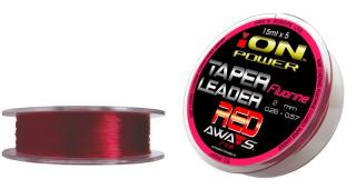 Awa-S Vlasec Ujímaný Fluorine Red Taper Leaders 5x15m 0,23 mm -0,57 mm