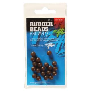 Giants fishing Gumové kuličky Rubber Beads Transparent Brown 7 mm,20 ks