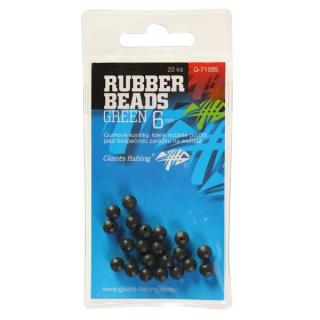 Giants Fishing Gumové kuličky Rubber Beads Transparent Green Průměr: 5,00 mm