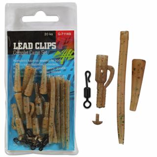 GIANTS FISHING KOMPLETNÍ SADA NA BOČNÍ OLOVO LEAD CLIPS COMPLET CAMO SET