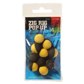 Giants Fishing Pěnové plovoucí boilie Zig Rig Pop-Up yelow-black 14 mm,10 ks