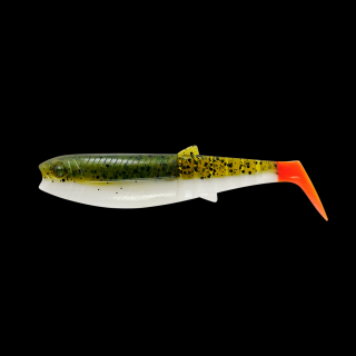 Savage Gear Gumová Nástraha Cannibal Shad Olive Hot Orange 10 cm, 9 g