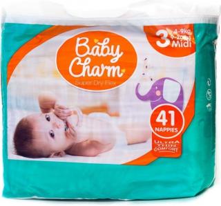 Baby Charm Super Dry Flex vel.3 Midi, 4-9kg, 41ks