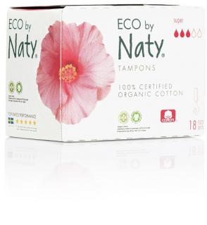 Dámské ECO tampóny Naty - super (18 ks)