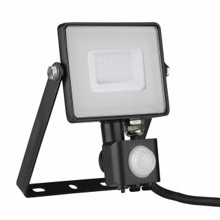 LED reflektor SMD SLIM černý se senzorem 30W 3K (VT-VT-30-S-B-460)