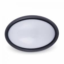 LED stropní svítidlo ovál 8W 3K černá (VT-8014-1267)