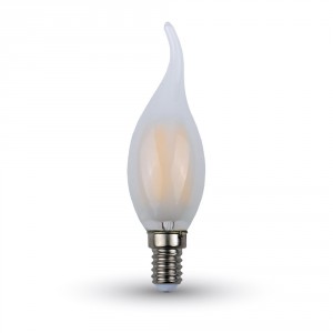 LED žárovka 4W candle flame E14 2700K 400lm stmívatelná (VT-1923-7110)