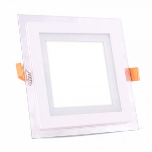 Podhledové svítidlo vsazené Q 18W 6400K skleněný rám (VT-1881-4745)