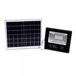 Solární LED reflektor 40W 4000K černý (VT-40W-8574)