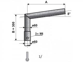 Výložník SK 1- 500 žárový zinek,sadový