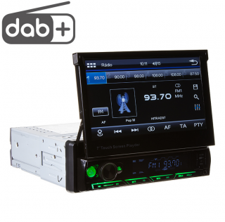 1DIN DAB / FM autorádio s výsuvným 7  LCD, Mirror link, Bluetooth, SD/DUAL-USB/RDS/ČESKÉ MENU