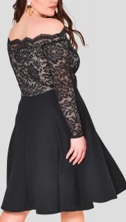 Dámské krajkové šaty Kilby s kapsami černé Barva: černá, Velikost: 44
