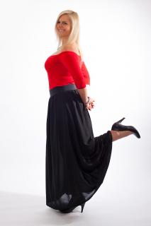 Dlouhá černá sukně Chloe Bellazu s kapsami Barva: černá, Velikost: 38