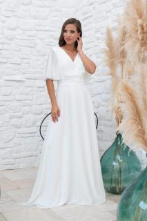 Dlouhé svatební šaty Maria Barva: bílá, Velikost: 38