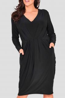 Hladké šaty Portree černé Barva: černá, Velikost: 44