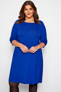 Jednoduché šaty Timi Bellazu královská modrá Barva: královská modrá, Velikost: 40