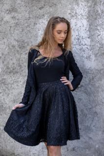 Kolová krajkové sukně Magdalena Barva: černá, Velikost: 44