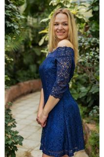 Krajkové šaty Elevate s rukávem  tmavě modré Barva: ráda bych jinou barvu (napište do poznámky)