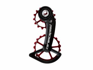 Karbonové vodítko CERAMICSPEED OSPW X System pro SRAM Road AXS, 75g Ložiska: červená coated