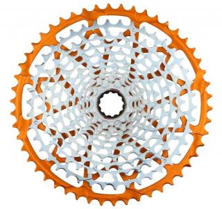 Kazeta GARBARUK 12-speed, 10-50 zubů pro SRAM XD, oranžová , 330g