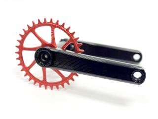 Kliky Garbaruk XC Crankset s převodníkem Garbaruk 175mm, černé, 470g