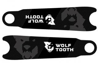 Ochanné polepy klik Wolf Tooth Crankskins Crankarm Protectors, Logo Black