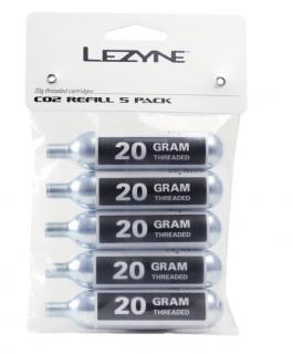 Set 5 kusů bombiček Lezyne CO2 20g závitové 5-Pack