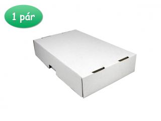 Dvoudílná krabice bílá 38x23x7,5 cm (1 pár)