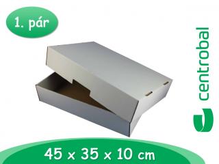 Dvoudílná krabice na zákusky - bílá - malá (1 pár)