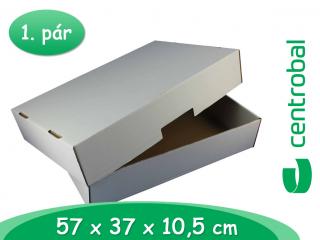 Dvoudílná krabice na zákusky - bílá - velká (1 pár)