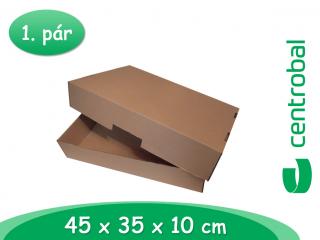 Dvoudílná krabice na zákusky - hnědá - malá (1 pár)