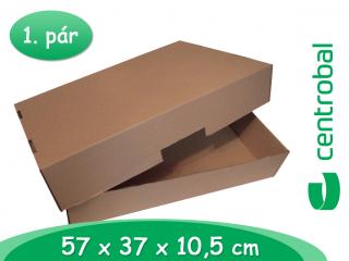 Dvoudílná krabice na zákusky - hnědá - velká (1 pár)