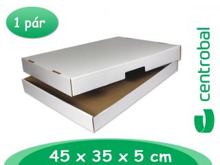 Krabice s víkem na cukroví 45x35x5cm (1 pár)