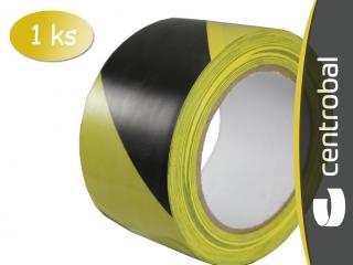 Výstražná PVC páska samolepící žluto/černá 60mm x 33m levá \