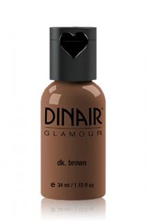 Dinair Airbrush Make-up GLAMOUR natural Barva: dk. brown, Velikost: 34 ml