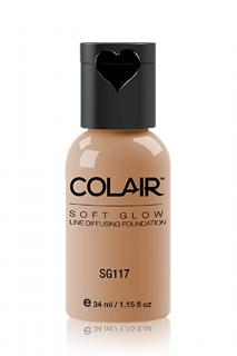 Dinair Airbrush Make-up SOFT GLOW pudrový Barva: SG117 natural beige, Velikost: 34 ml