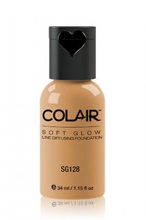 Dinair Airbrush Make-up SOFT GLOW pudrový Barva: SG128 honey beige, Velikost: 34 ml